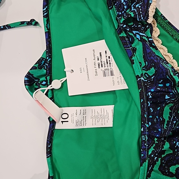 Zimmermann Kids Tiggy Scoop Ruffle Bikini Set Size 10 - Picture 13 of 14